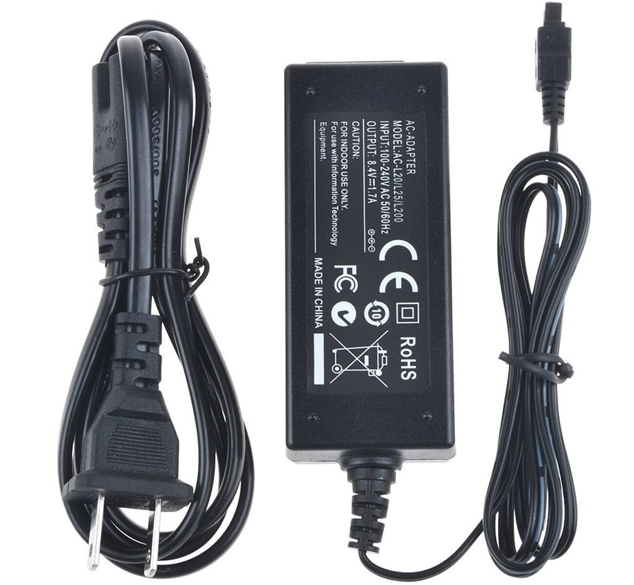 AC Adapter Ladegerät für Sony HDR-PJ200E, HDR-PJ210E, HDR-PJ220E, HDR-PJ230E, HDR-PJ260VE, HDR-PJ420VE, HDR-PJ430VE Handycam Camcorder