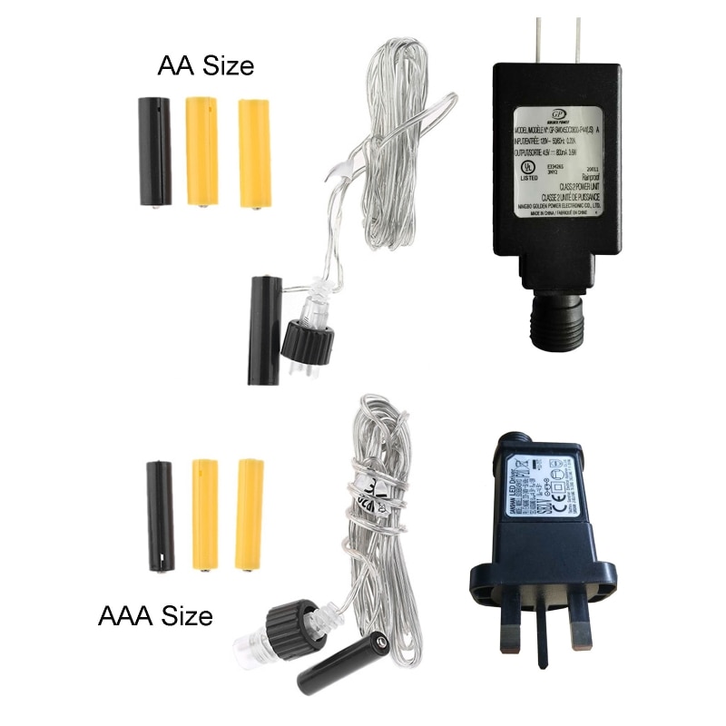 EU/US/UKPlug AA AAA Battery Eliminator Replace 2x 3x AA AAA Battery Power Supply Adapter for Radio LED Light Electric Toy
