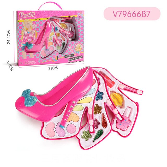 Jenter sminke leker skjønnhet sminke verktøy barn late som leke leker trygge giftfri dressing kosmetisk neglelakk leker: V79666 b 7