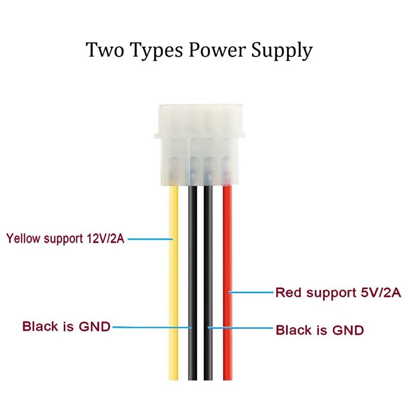 5Pcs 4 Pin Molex Naar Sata Power Cable Adapter Voor Ide 8 Inches