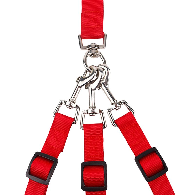 Nylon Weave Drie Hoofden Een Drag Drie Hondenriem Vierkante Ronde Touw Huisdier Tractie Riem Hond Keten Sterke Veiligheid Hond lead Riemen