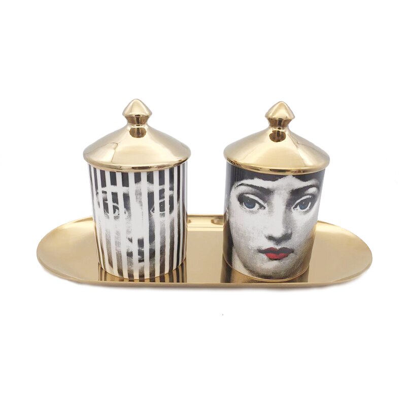 Decorative Jar Make-up Pen Jar Brush Holder Candle Holder Jewerlly Makeup Storage Jar Ceramic Crafts Home Decoration Pen Holder