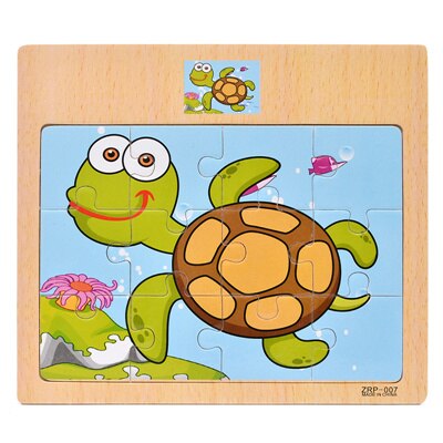Bambino Giocattoli di Legno 3D Jigsaw Puzzle Di Cartone Animato Animale/Veicolo/Oceano/Dinosaur Puzzle Bus Puzzle Intelligenza Educativo Di Natale: 8