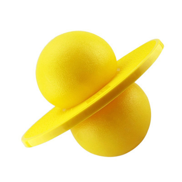 Pelota de Yoga para saltar, pelota de Fitness, tolva de roca, Pogo, equilibrio espacial de alto rebote, tabla de saltar, bolas de juguete para saltar, ejercicio energético: yellow