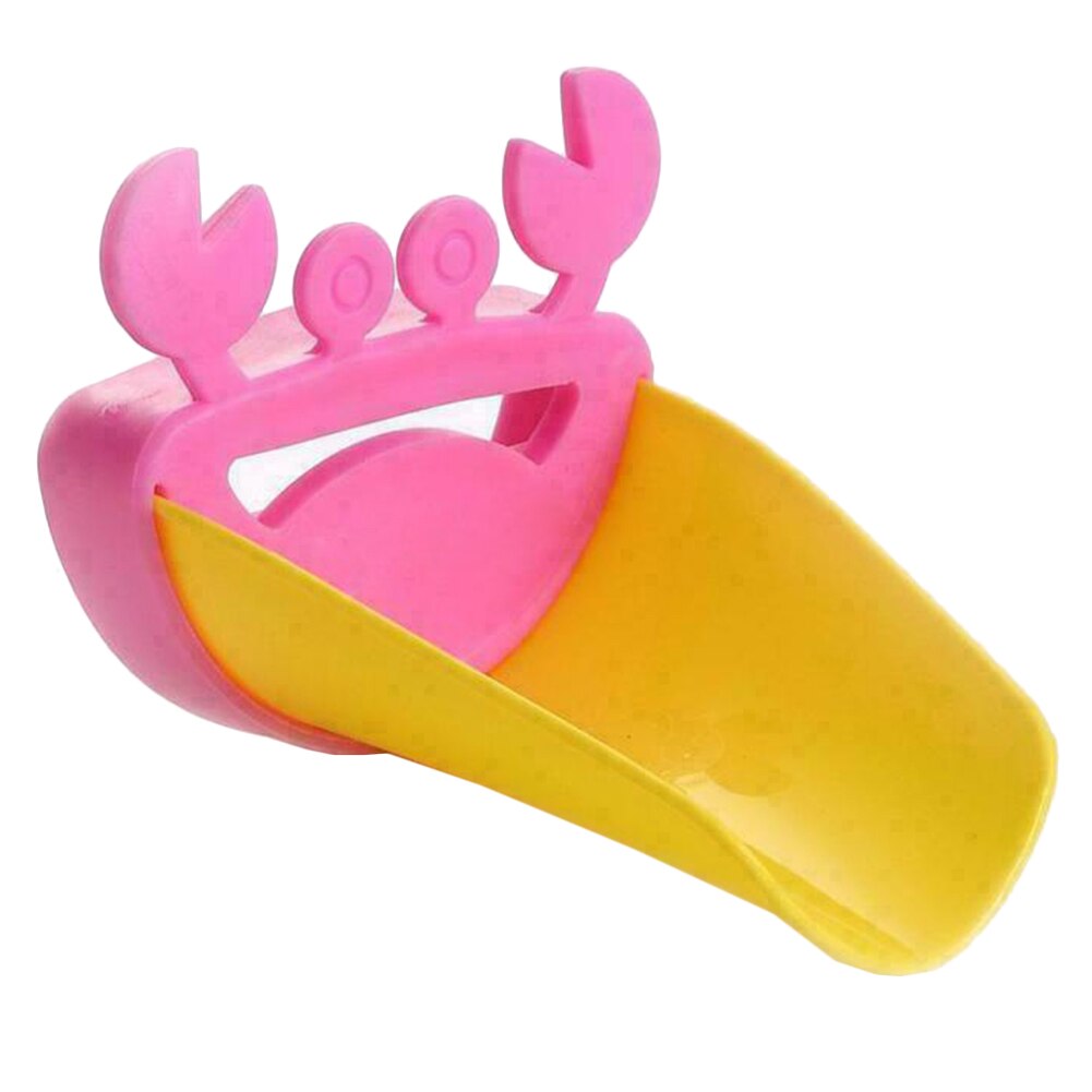 Kinderen Kids Kraan Extender Sink Tap Water Bad Handen Wassen Speelgoed Voor Badkamer LB88: Pink yellow