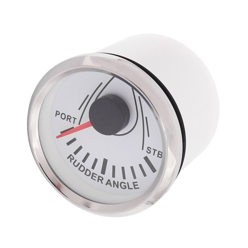 52 mm Black Boat Rudder Angle Indicator Gauge and Sender for Yacht Marine Autopilot Rudder Position Indicator with Red Backlight