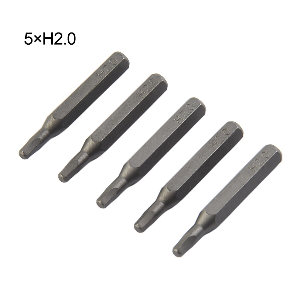 Embout de tournevis H4 × 28mm, petit embout de tournevis hexagonal H0.7 H0.9 H1.5 H3 H4 4mm, tige hexagonale, outil d'équipement de vis pour l'industrie du meuble 5 pièces: YELLOW