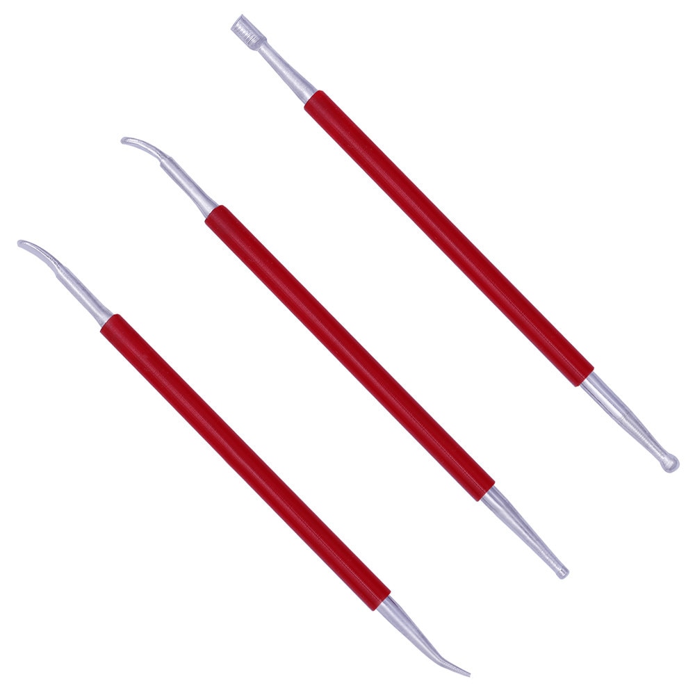 Miusie 3 Stks/partij Diy Lederen Rand Stempelen Rvs Handgemaakte Lederen Carving Tool