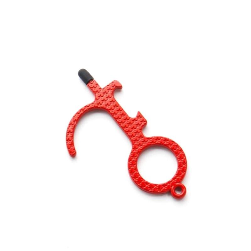 Anti Contact Door Opener No Touch Key Door Opener Keychain Anti-Touch Door Handle Elevator Artifact Key Button Tool