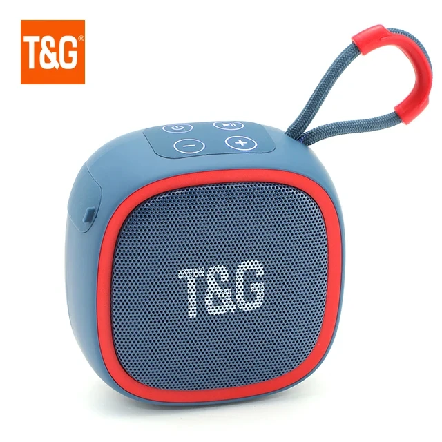 Bluetooth-høyttaler utendørs trådløs subwoofer mini bærbar liten lyd bærbar kort lyd  tg659: Blå