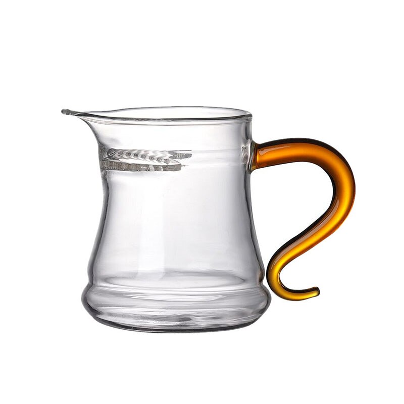 Tetera de cristal resistente al calor con infusor para té, taza de té de cristal de 300ML, separador de filtro para la boca con punta de leche H1238: B