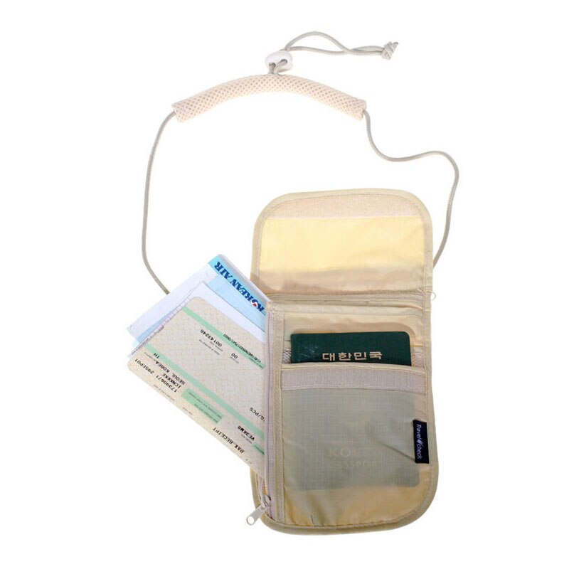 Ultra Light Nylon Unisex Travel Passport Neck Wallet Adjustable Neck Cord Slim Travel Accessories for Passport and ID