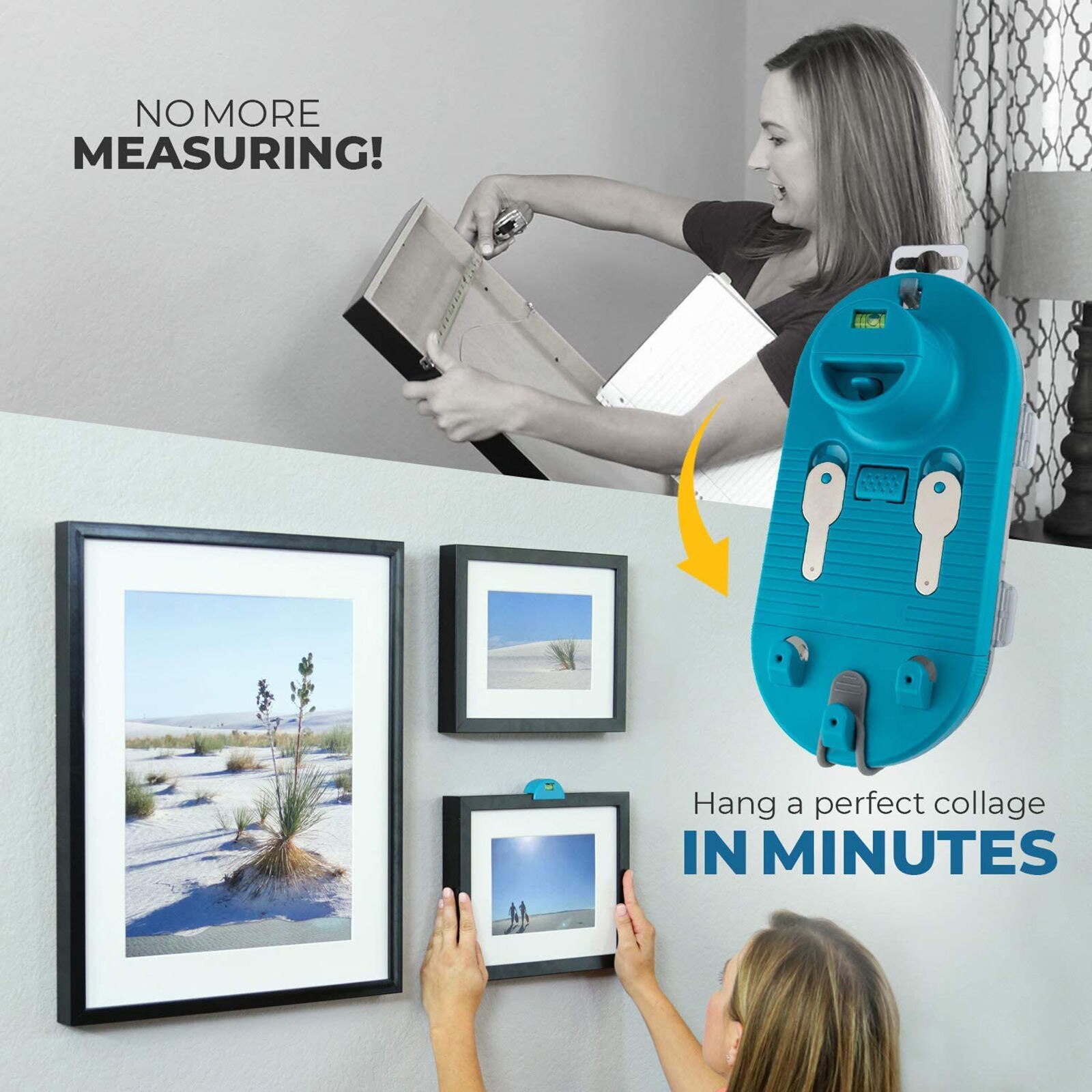 Diy Photo Hanging Kit Picture Hanging Tool Kit + 85 Pcs Exclusive Premium Hardware Set