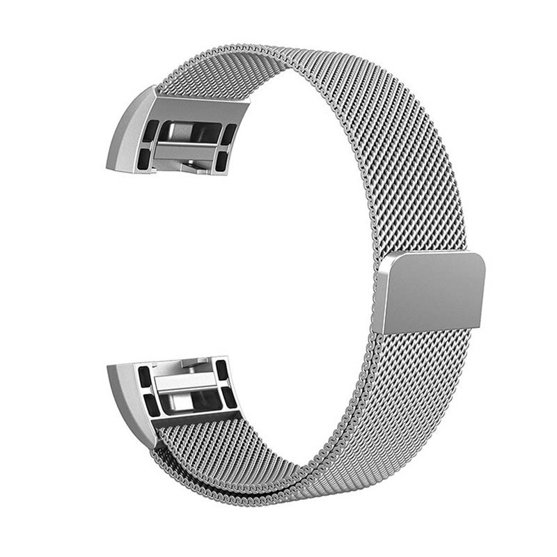 SL Size Metal Stainless Strap For Fitbit Charge 2 Band Milanese Magnetic Fitbit charge2 Strap Smart bracelet For Wrist strap: Silver / S