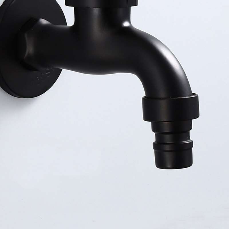 Wall Mount Bibcock Antique Black Brass Retro Small Tap Decorative Outdoor Garden Faucet Stainless Steel Washing Machine Mop Taps