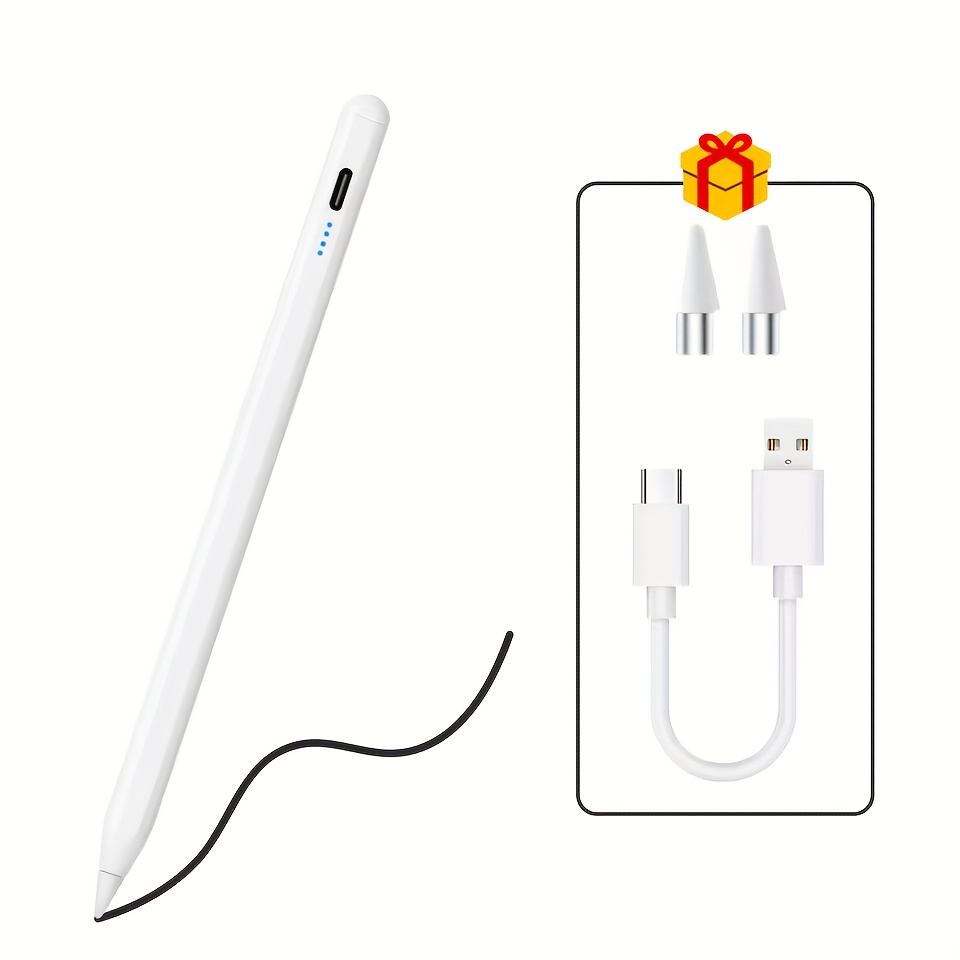 Styluspen voor ipad 9.7 " pro air mini 12 inch 1st 2nd 3rd 4th 5th universele touchscreen capacitieve pen accessoires pencil p: Wit