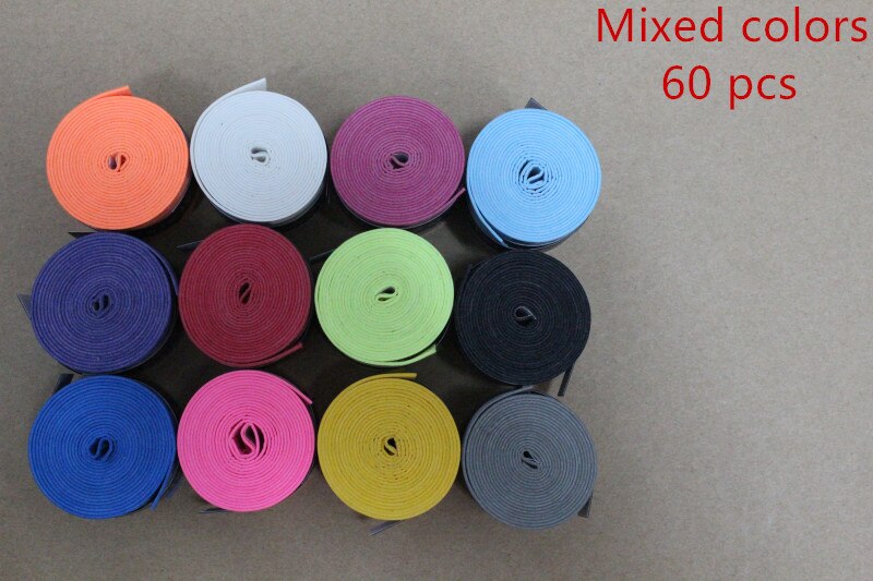 dry frosting sweat band grip ( 60 pcs in one set ) badminton racket sweat band . tennis racket overgrips: Mixed colors