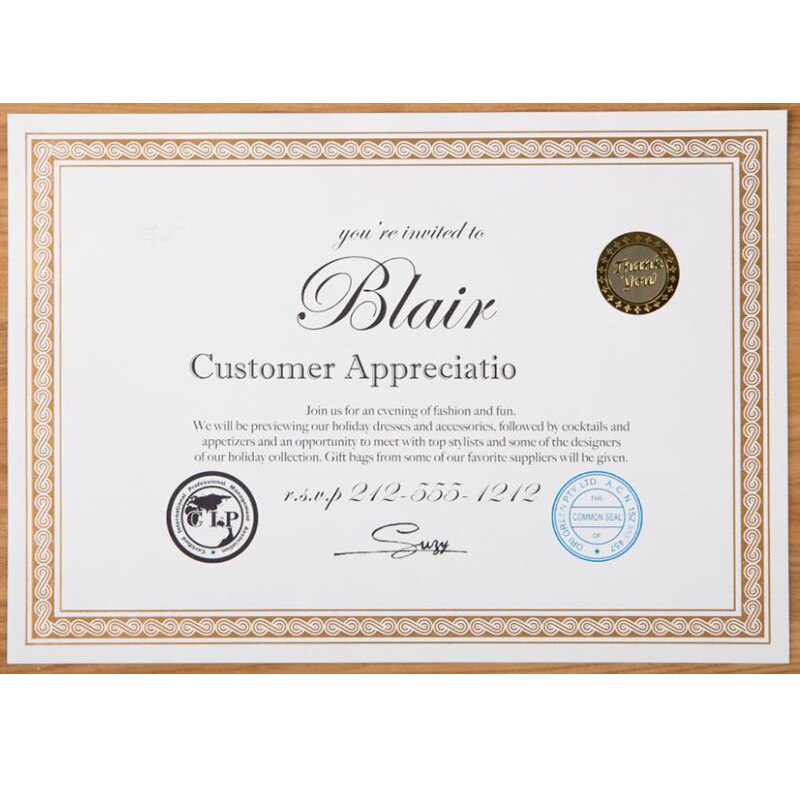 Honor Print Certificate Blank A4 Printable Paper DIY for Children/Employee Office Supplies