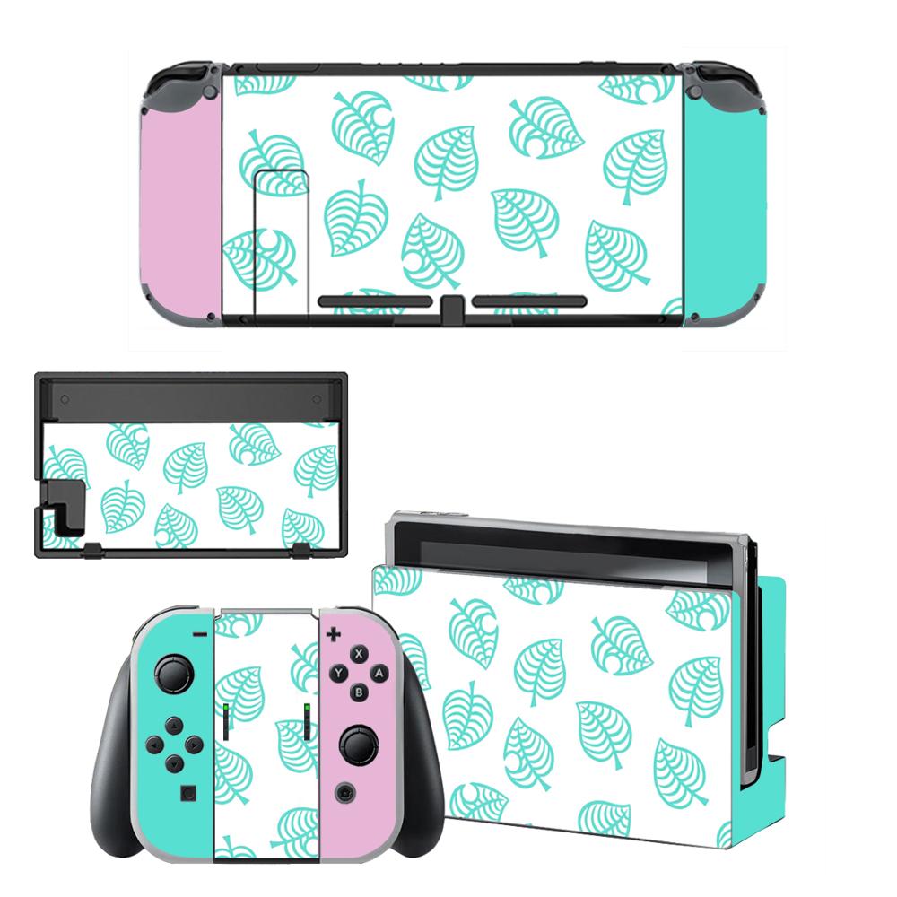 Protector de pantalla de vinilo para consola Nintendo Switch NS, pegatinas protectoras de Animal Crossing, controlador y soporte de soporte