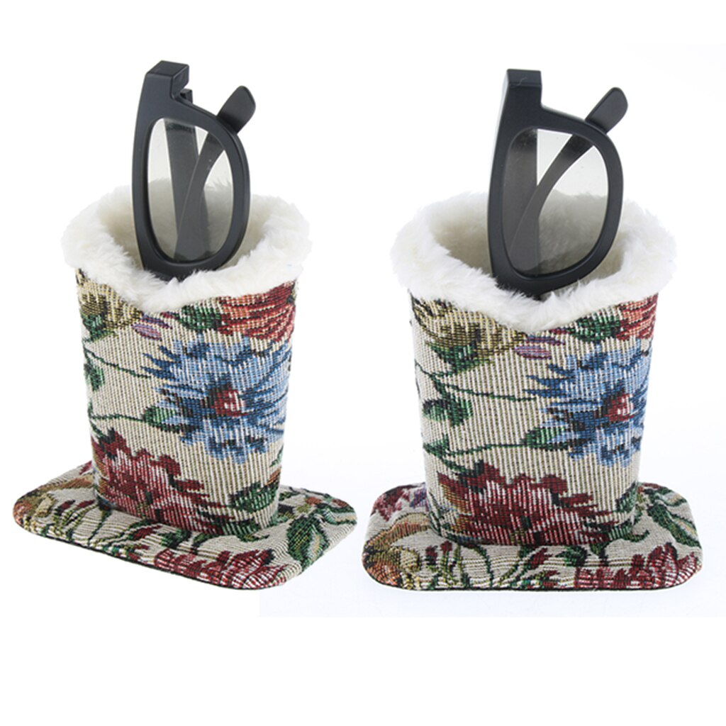 2 kpl muhkea vuori silmälasipidike lasitelineet kotelo silmälasimallistot teline näytön järjestäjä tv-ohjain säilytys pöydälle