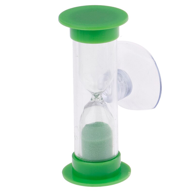 Toothbrush Swivel Sand Timer 2 Minutes Shower Timer Kids Mini Glass Sand Clock: green
