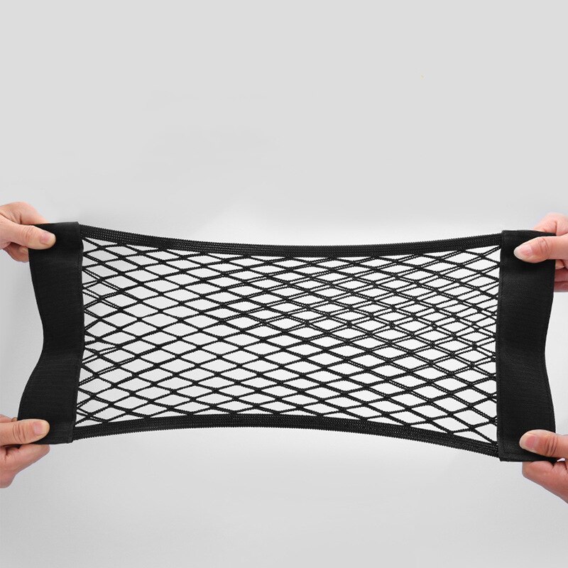 Automaattinen järjestäjä säilytysverkkopidike automaattinen takapenkin tavaratilan joustava naruverkko yleiskäyttöinen autoihin matkatavaraverkot matkatasku 80*25cm