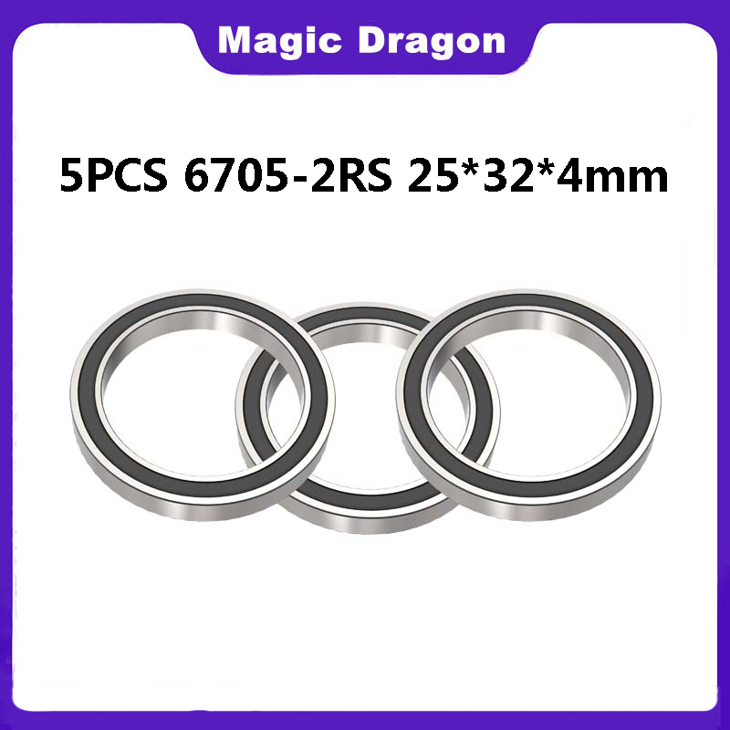 5Pcs ABEC-5 6705-2RS 6705RS 6705 2RS Rs 25X32X4 Mm Ultra-dunne Rubberen Afdichting Diepgroefkogellager