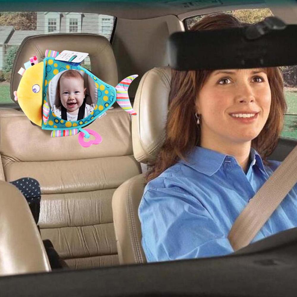 Dadaism Cartoon Baby Mirror Back Seat Baby Rear Facing Easy View Mirror Infant Care Square Safety