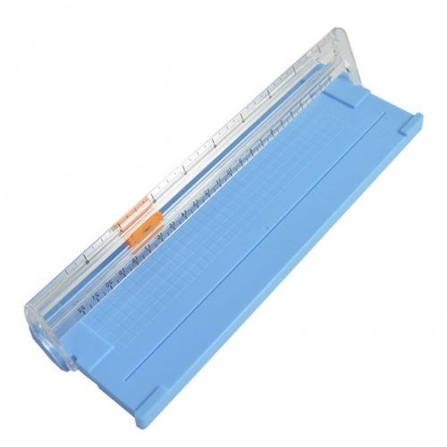 857A5 Paper Cutter Sliding Portable Mini Trimmer with Foldable Ruler for Craft: Blue