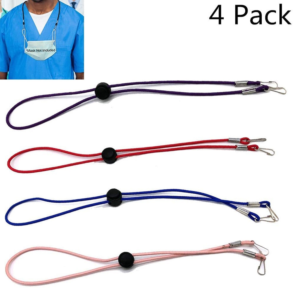 3/5PCS Adult Light And Convenient Printing Lace Mask Rope Necking Hanging Face Mask Holder Mask Neck Strap macrame cord rope