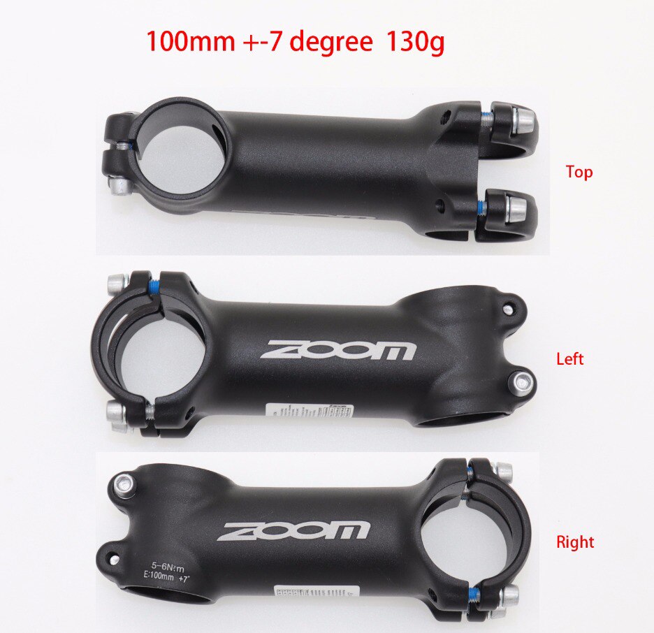 Zoom bike Stem Ultralight Aluminum + - 7 Degrees Mountain Road Bike Bicycle MTB 28.6 31.8 60 70 80 90 100 110 120 mm
