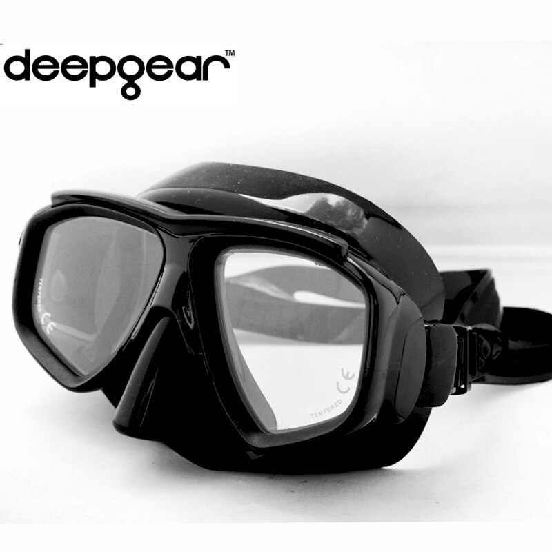 Top low profile black silicone scuba diving mask Tempered glasss myopia lens mask for nearsighted freedivers Adult scuba mask