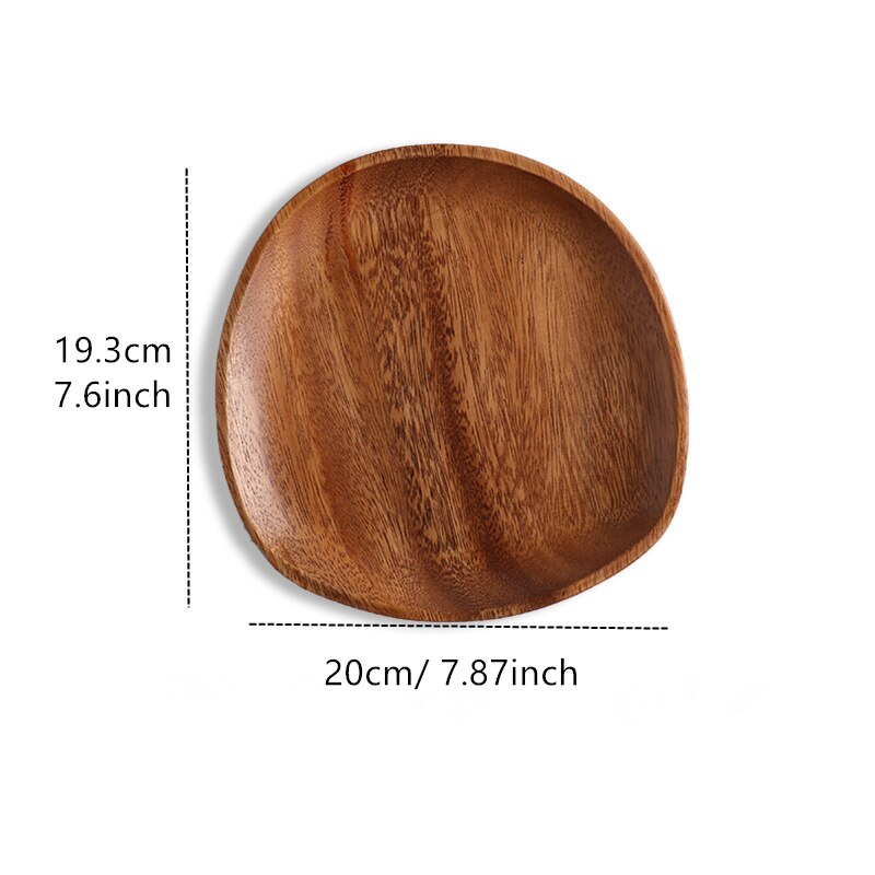 Helved kjærlighetssorg tre uregelmessig oval massivtre panne tallerken frukt retter tallerken te brett dessert middag tallerken servise: B
