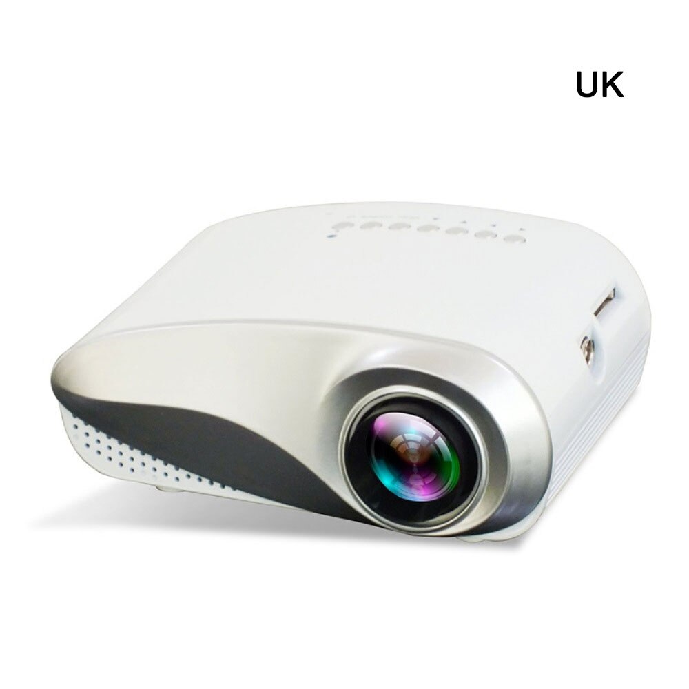 Mini Projector Full HD 1080P Projector 3D LED Projector Multimedia Home Theater USB VGA HDMI TV Home Theatre System: Whit UK PLUG