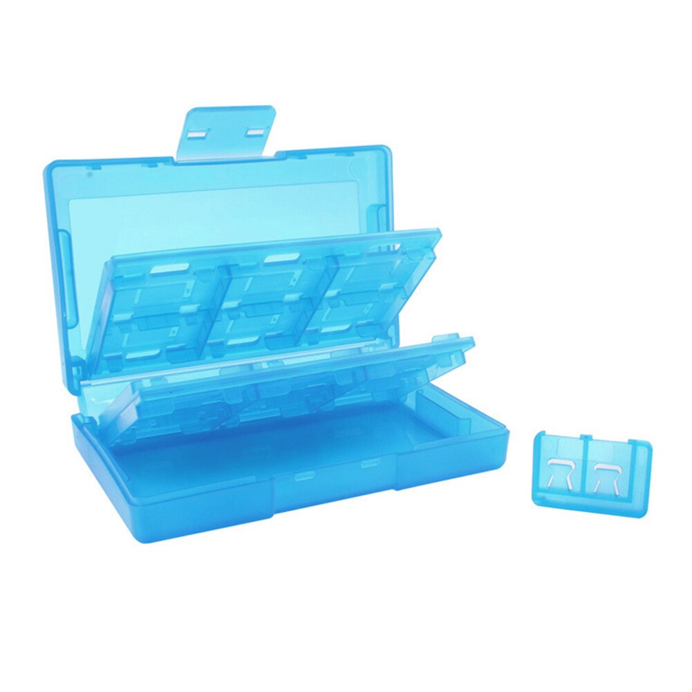 24 Plus 2 In 1 Game Kaarten Case Draagbare Stofdicht Game Case Houder Organizer Voor Nintend Schakelaar Ns Kaarten Opslag houder: Blauw