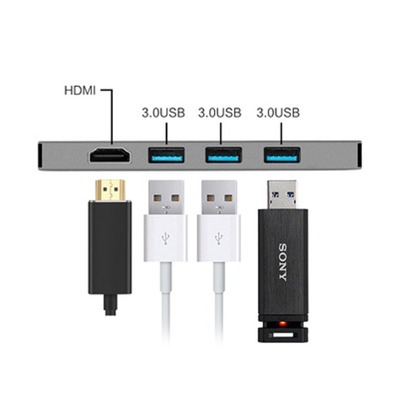 Multi-funzione di Tipo-C dock Tipo-C a HDMI video ad alta definizione di interfaccia/USB3.0 Porta/Porta PD per PC/Notebook con il Tipo-c