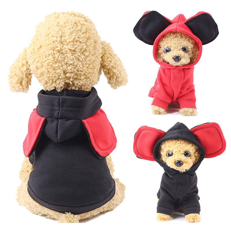 Winter Dog Hooded Coats Jacket Warm Cotton Pet Dog Clothes for Small Dogs Chihuahua Pug Clothing Puppy Cat Costume Pets Products