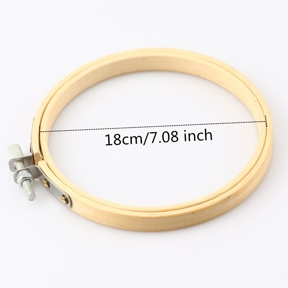 10-34cm Cross-Stitch Embroidery Bamboo Frame Hoop Circle Embroidery Shed Round Loop DIY Needwork Household Sewing Tools: 18CM