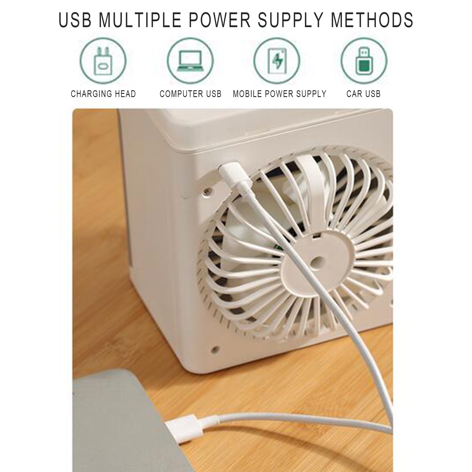 Portable Air Conditioner Rechargeable Evaporative Multifunction Summer Cooling Humidifier Purifier Air Conditioner Fan Cooler