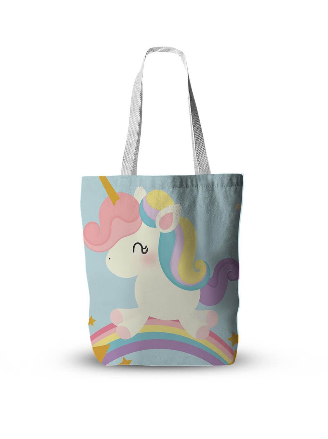 Women Handbags Cute Unicorn Print Handbags Can One Shoulder Shopping Bag Portable Folding Outdoor Beach: Style8