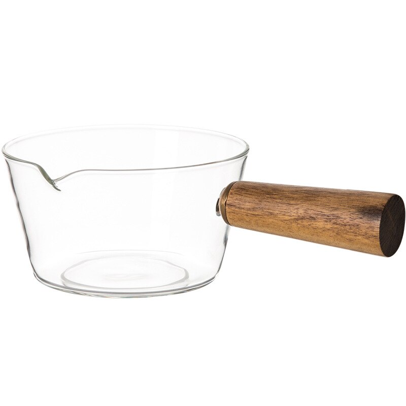 verre Transparent petit Pot Pot de lait Simple et belle haute Borosilicate verre Pot instantané nouilles Pot salade Pot: 400ML