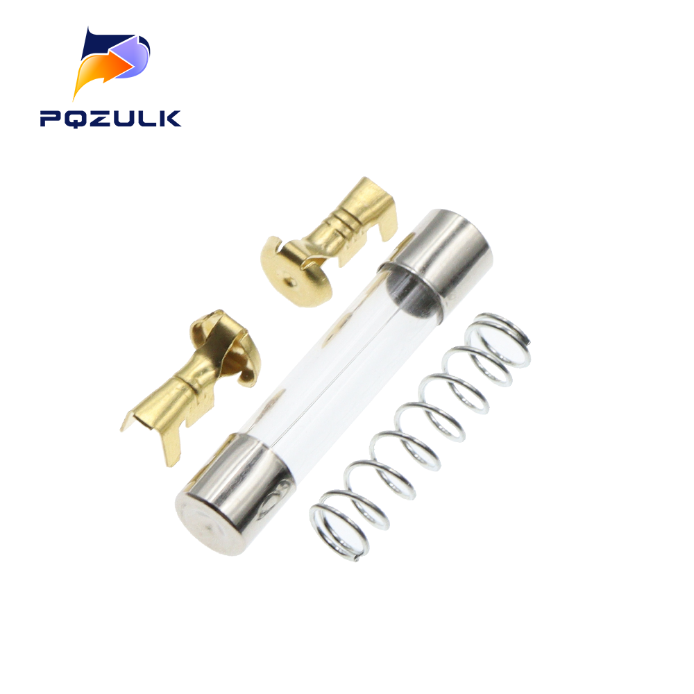 10PC 5X20MM 6X30MM Glass Tube Fuse Holder Screw Type Quick Blow Plastic Shell Male Female,Spring,Crimping Terminal Safety Socket