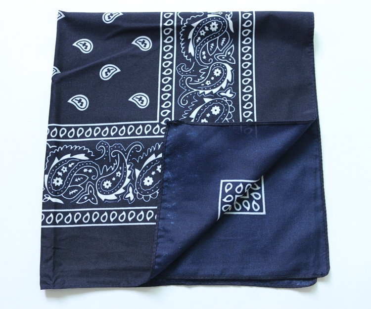 55 Cm Paisley Bandana In Sport Sjaal Polyester Hoofdband Voor Jongen/Meisje Hoofddeksels: Marineblauw