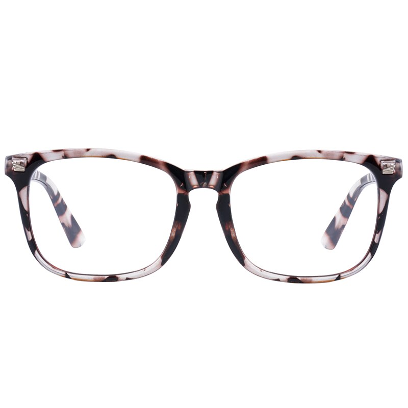 COASION Blue Light Blocking Glasses for Women Men Square Nerd Eyeglasses Frame Computer Game Glasses UV Protection CA1396A: C4 Leopard