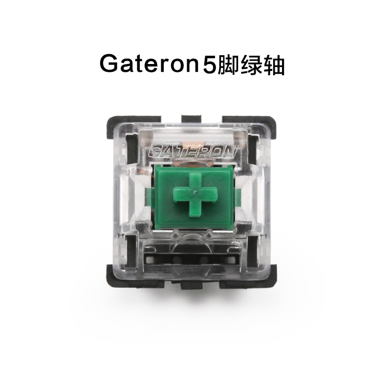 Gateron switch 5 pin transparent case blue red black brown green white yellow switches mechanical keyboard cherry mx compatible: green / Brown Switch