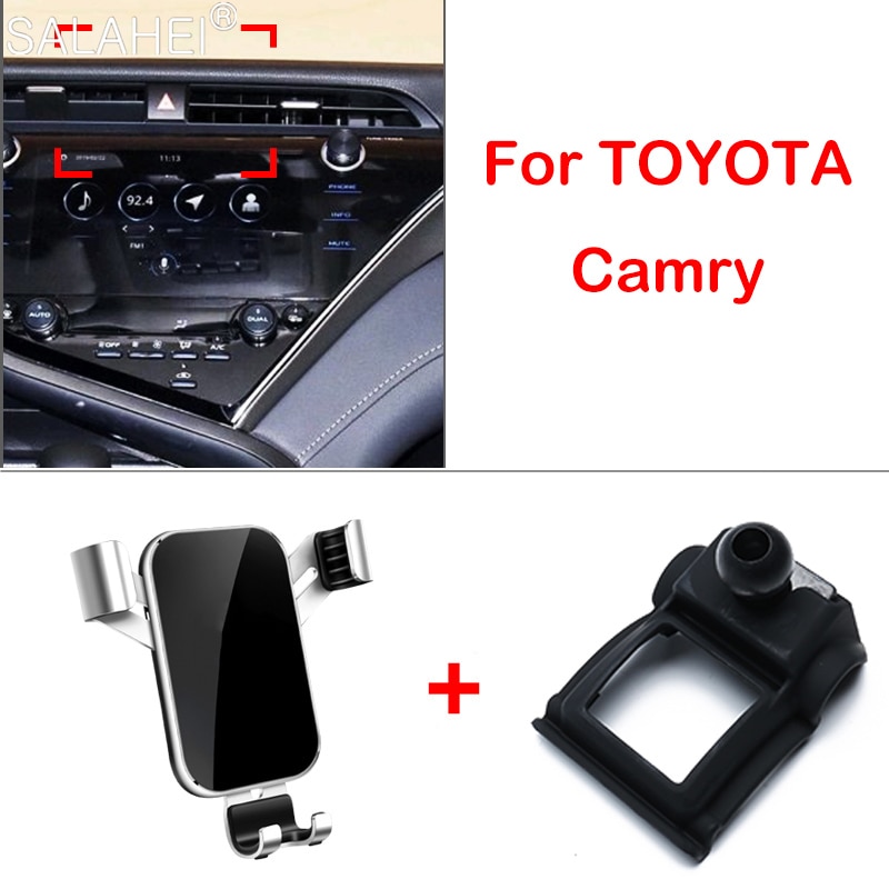 Luxe auto mobiele telefoonhouder voor toyota camry linksgestuurde auto auto dashboard montage telefoonhouder clip accessoires