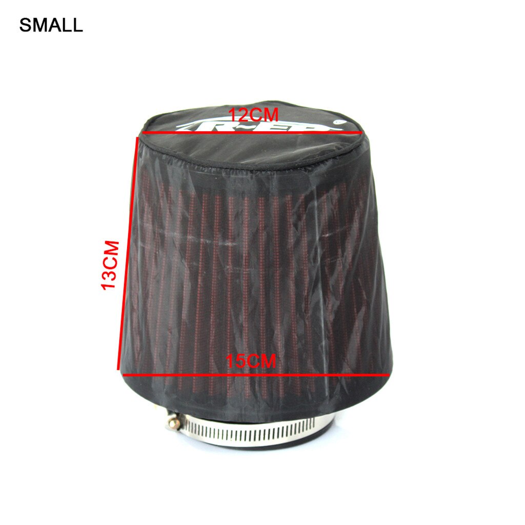 R-EP Universal Air Filter Protective Cover Waterproof Oilproof Dustproof for High Flow Air Intake Filters Black Car Accessories