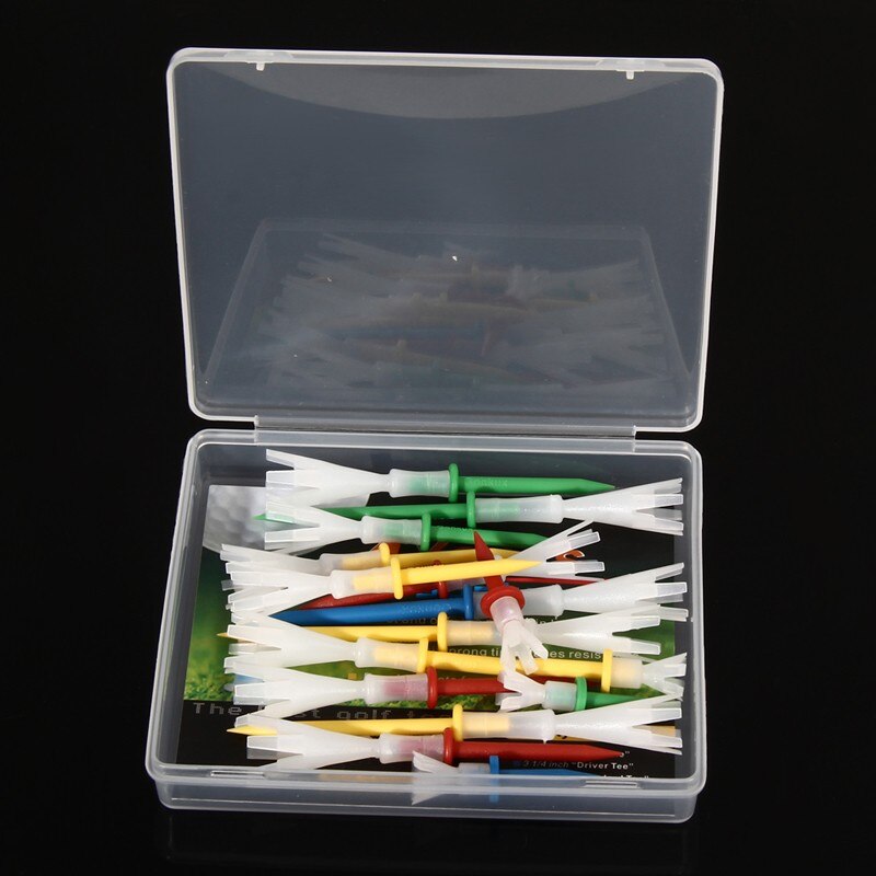 Lichtgewicht Golf Tee 4 Yards Golf Zes-Prong Top Tee 4 Variety Pack Van 16 Tees Driver Woods Heldere kleur Voor Golf Training