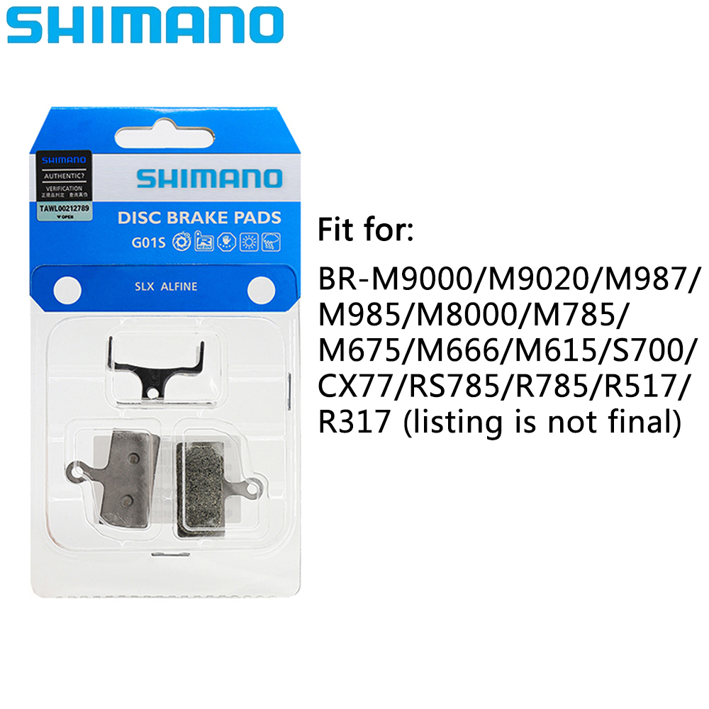 Pastillas de freno SHIMANO B01S G01S J02A J04C, pastillas de freno de disco de resina para MTB MT200 / M315 Br-M485 M445 M446 M447 M395 M355 M575 M475