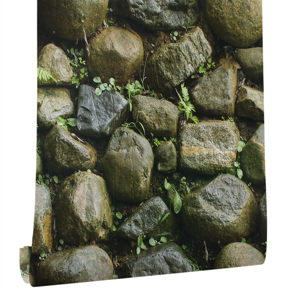 Baksteen Contact Papier Haard Keuken Backsplash Schil-Stick Muur Deur Teller Top Liners Decor Zelfklevende Steen Behang: 1mx45cm